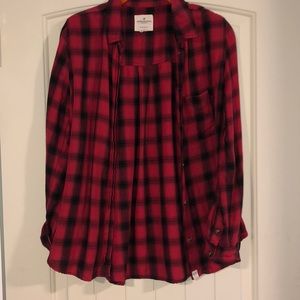 American Eagle red flannel